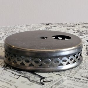 Vintage Lamp Hanging Light Finial Fitter Brass Part Retro Cap 1970's Antique